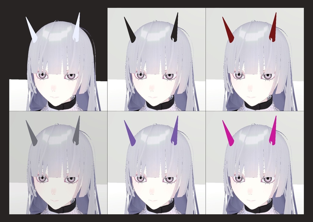 Devil Horn 悪魔の角ㅣ3D Model, VRChat