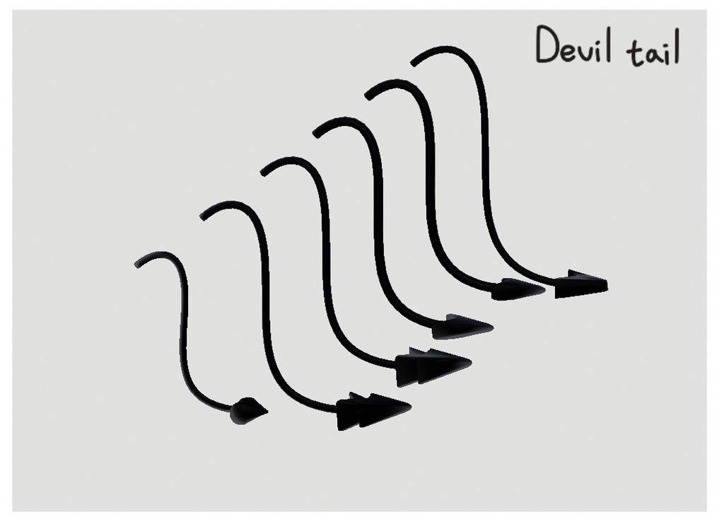 Devil Tail 悪魔のしっぽㅣ3D Model, VRChat
