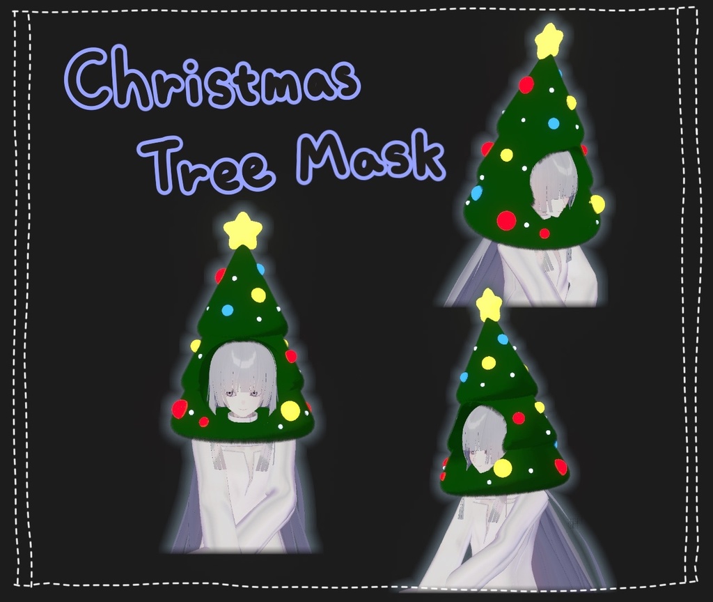 Christmas hat クリスマス⛄雪だるまと🎄ツリー帽子ㅣ3D model 【VRChat】