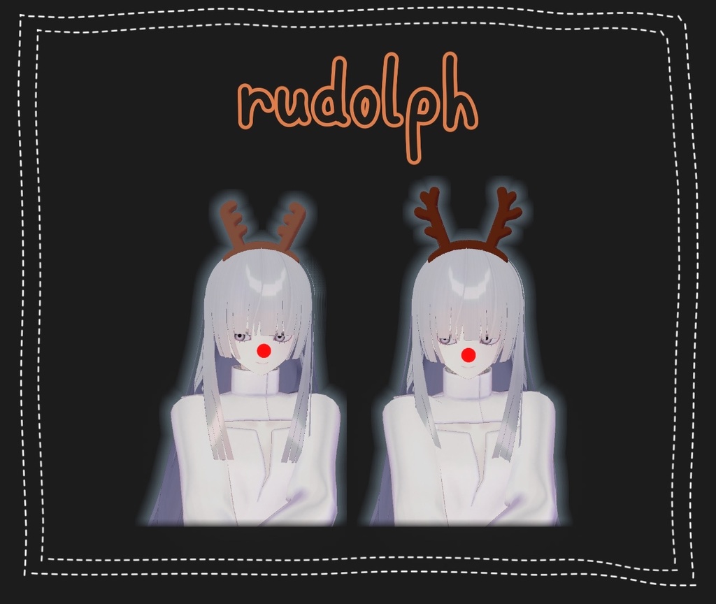 Christmas Rudolph hairband クリスマスルドルフセットㅣ3D model 【VRChat】
