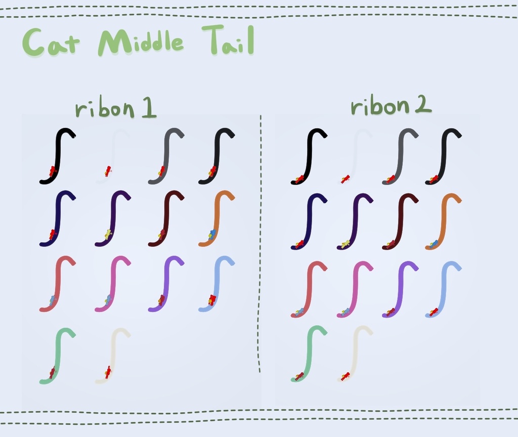 ねこみみ・しっぽセット cat ears and tailsㅣ3D モデル【VRChat】