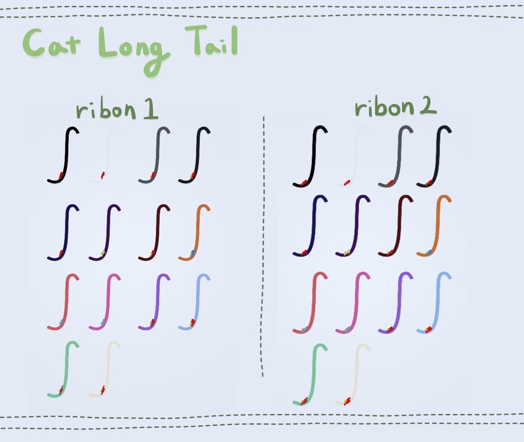 ねこみみ・しっぽセット cat ears and tailsㅣ3D モデル【VRChat】