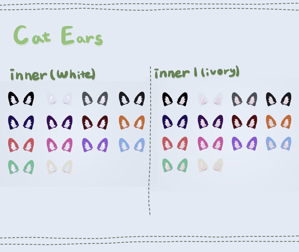 ねこみみ・しっぽセット cat ears and tailsㅣ3D モデル【VRChat】