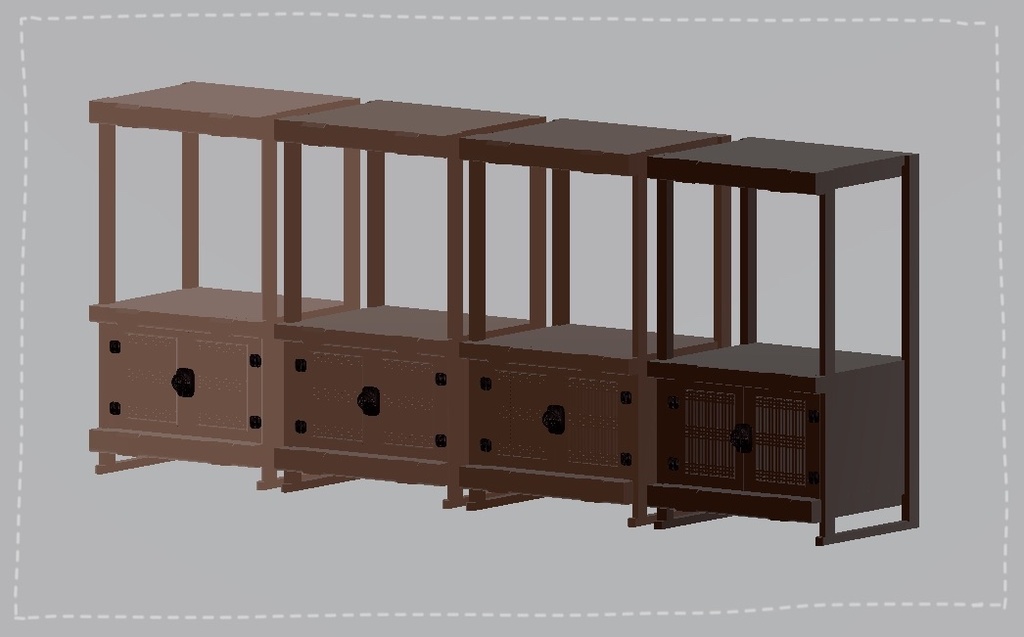 本棚の家具 Bookshelf Furnitureㅣ3D モデル【VRChat】