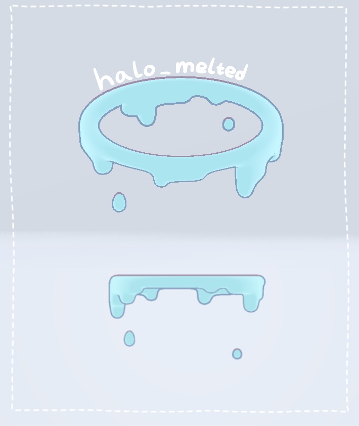 A Melted Angel Ring Set 溶けたエンジェルリングセットㅣ3D モデル【VRChat】