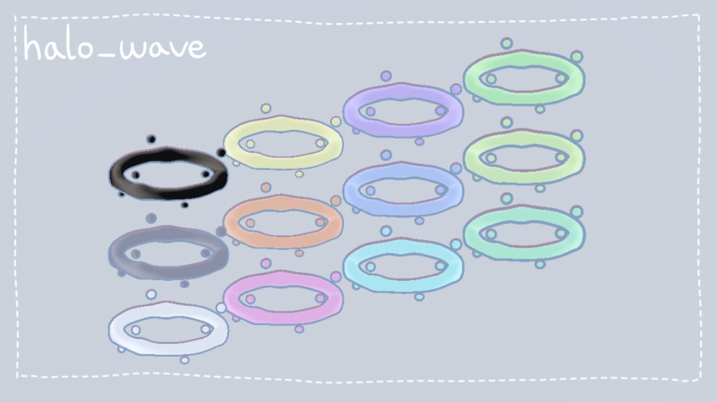 A Melted Angel Ring Set 溶けたエンジェルリングセットㅣ3D モデル【VRChat】