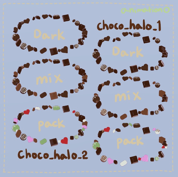 チョコレートヘイロー Choco Haloㅣ3Dモデル【VRChat】