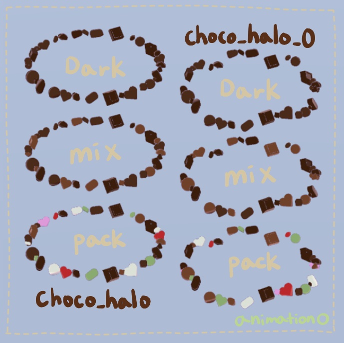 チョコレートヘイロー Choco Haloㅣ3Dモデル【VRChat】