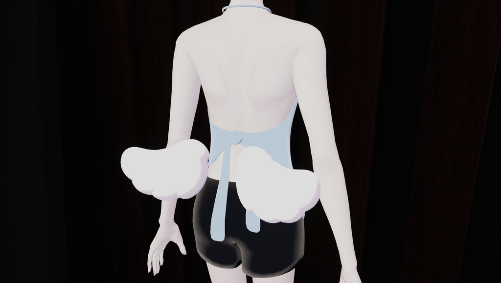 ふわふわ天使の翼 Fluffy Angel Wings l 3Dモデル【VRChat】