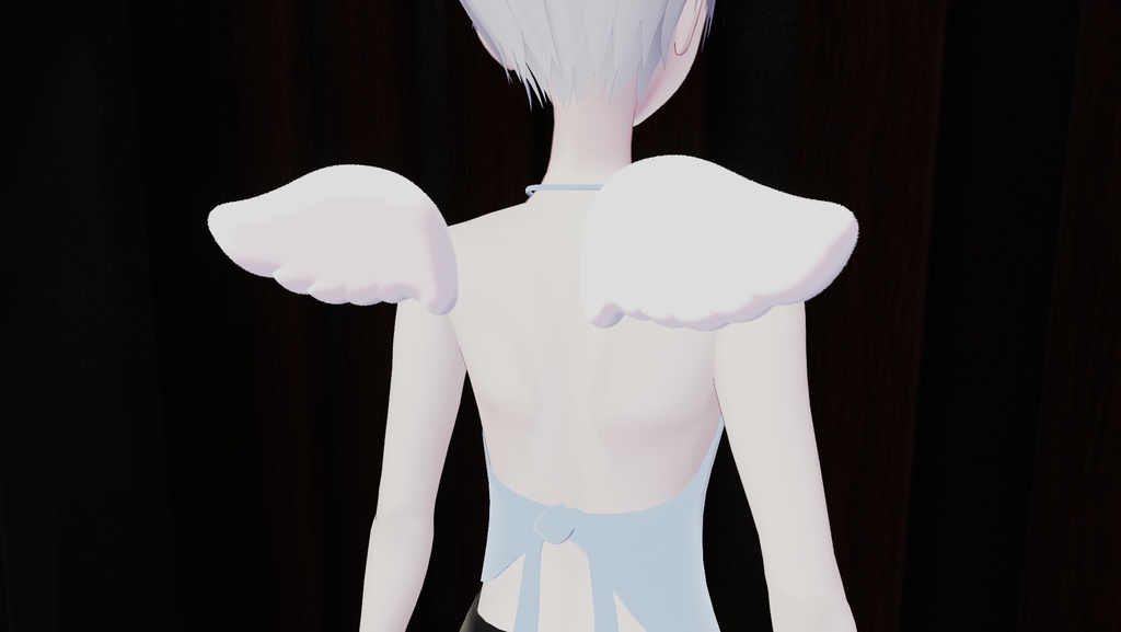 ふわふわ天使の翼 Fluffy Angel Wings l 3Dモデル【VRChat】