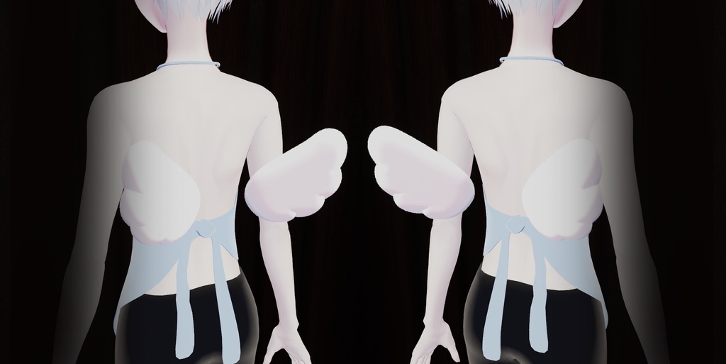 ふわふわ天使の翼 Fluffy Angel Wings l 3Dモデル【VRChat】