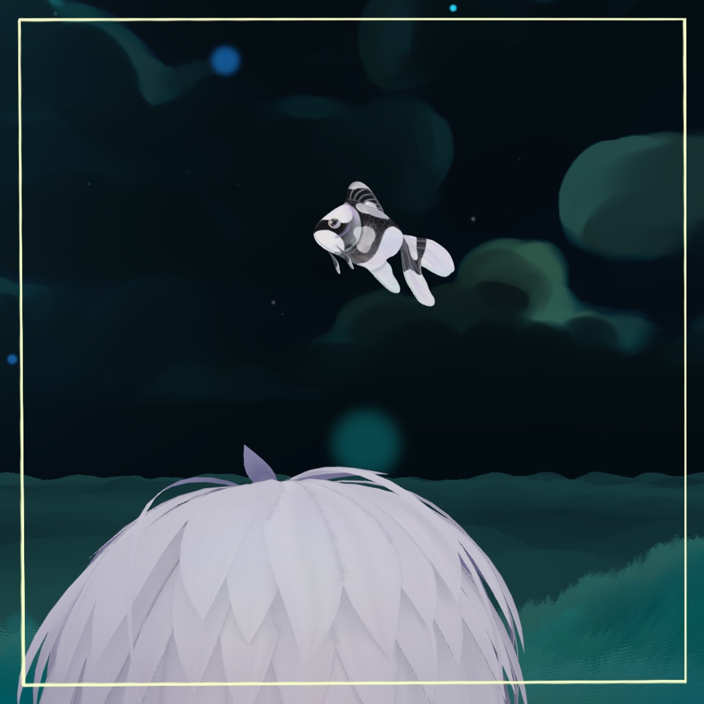 さかなヘイローFish Haloㅣ3Dモデル【VRChat】