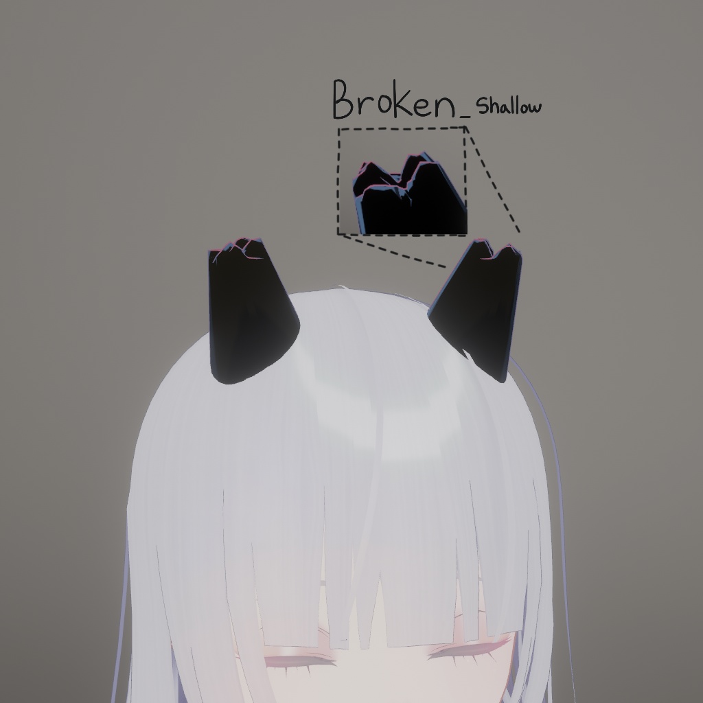 ベーシックツノHornㅣ3D モデル【VRChat】