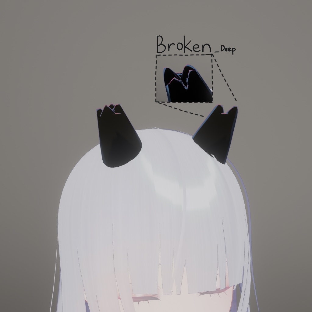 ベーシックツノHornㅣ3D モデル【VRChat】