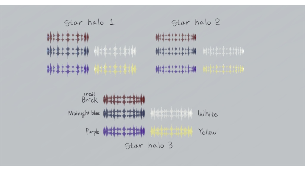 星タイプ ヘイロー star haloㅣ3Dモデル【VRChat】