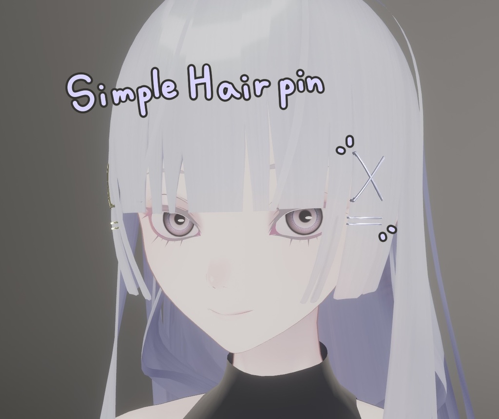 【無料】ヘアピン Hair Pinㅣ3Dモデル【VRChat】