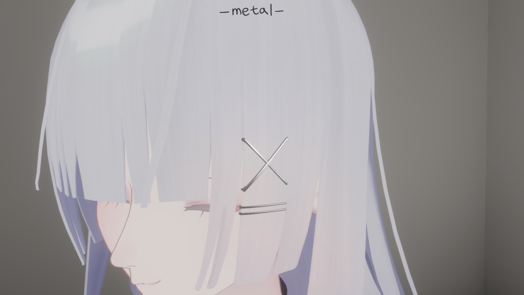 【無料】ヘアピン Hair Pinㅣ3Dモデル【VRChat】