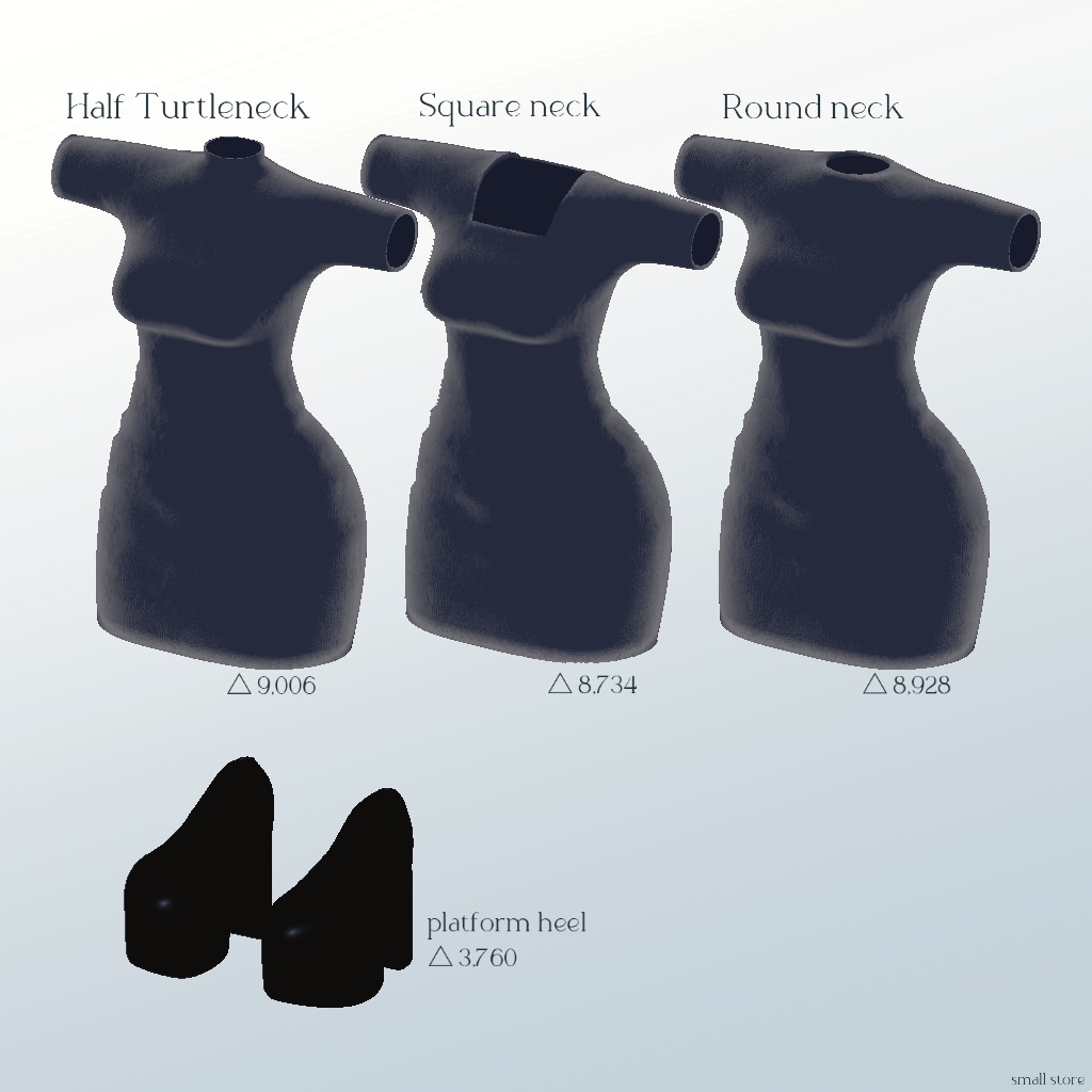 〖期間限定割引イベント〗3type Mini dressㅣ3Dモデル【VRChat】