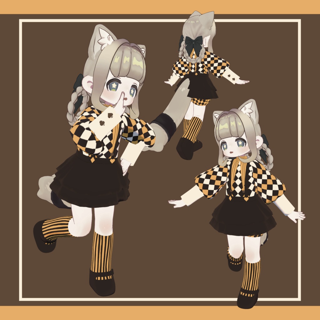 【キプフェル Kipfel】✨🎃halloween sale🎃✨ハロウィン衣装<かぼちゃ色ピエロ>