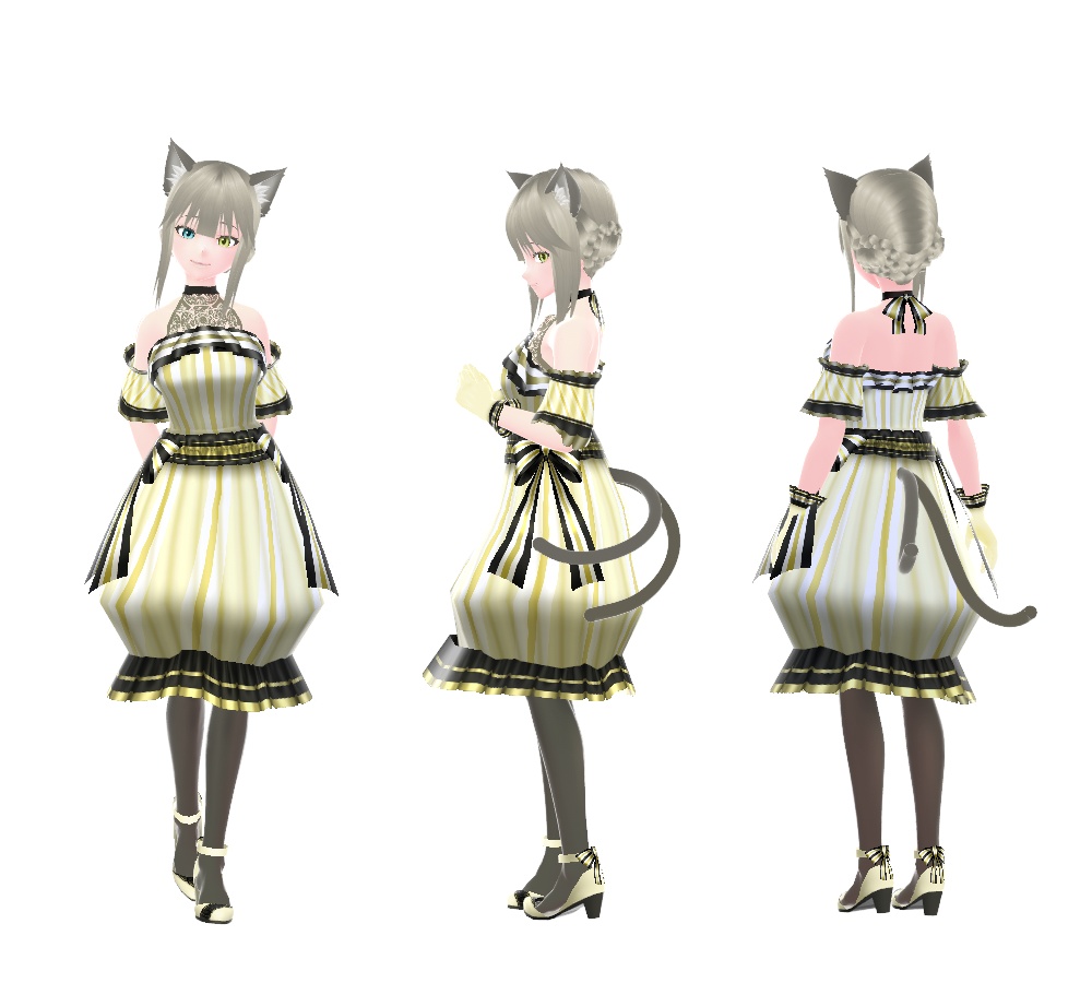 【VRoid衣装/無料】バルーンスカートワンピース