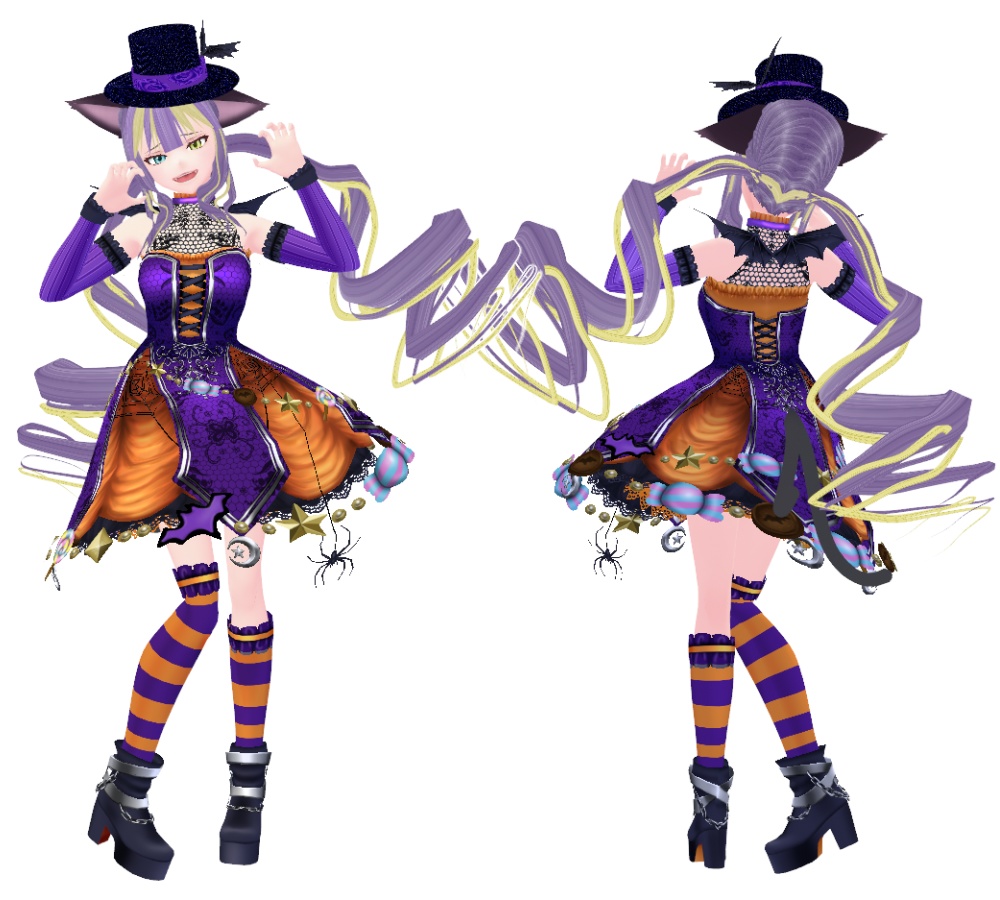 【VRoid衣装/無料】ハロウィンぽい衣装【2パターン】