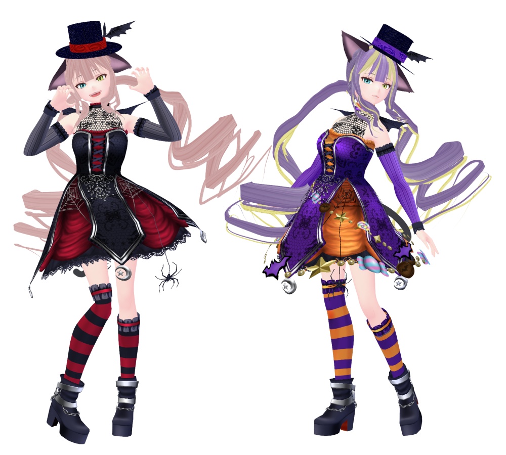 【VRoid衣装/無料】ハロウィンぽい衣装【2パターン】