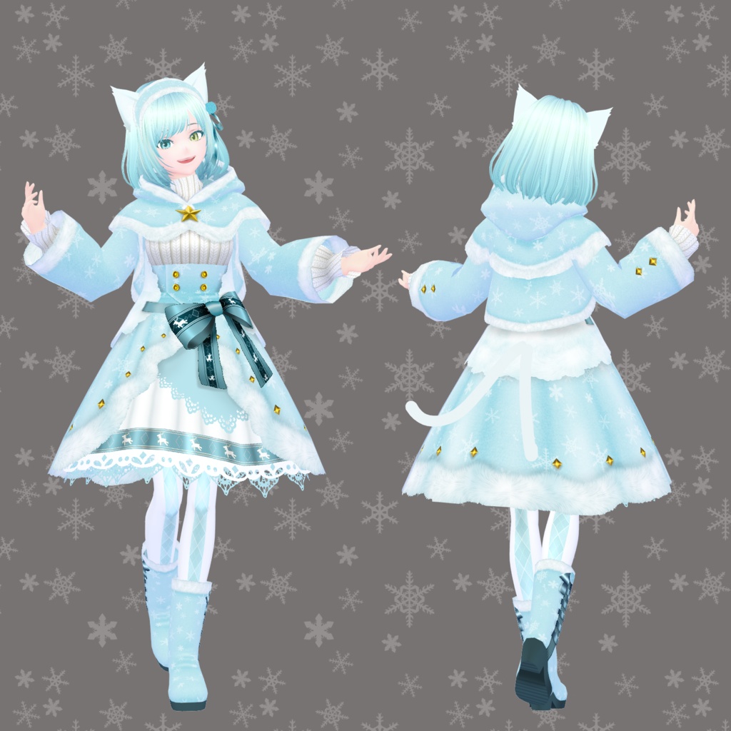 【VRoid衣装/無料】ふわふわパステル