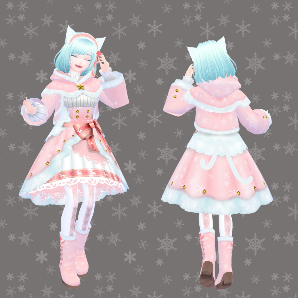 【VRoid衣装/無料】ふわふわパステル
