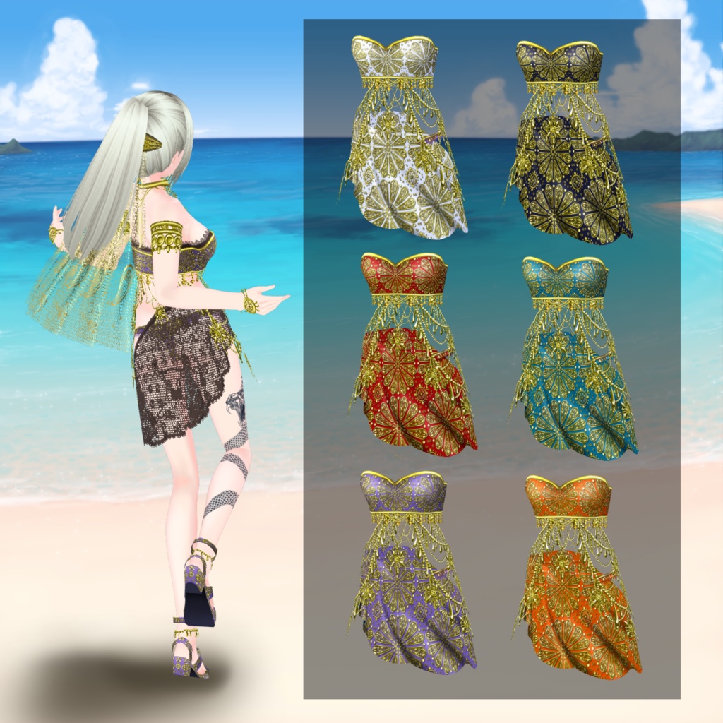 【Vroid衣装/無料】アラビアンな水着