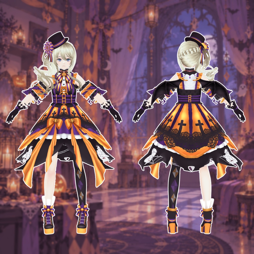 【VRoid衣装/無料】ハロウィンぽい衣装3