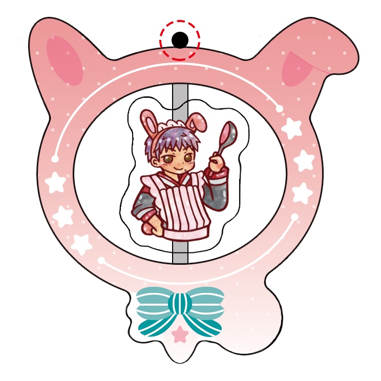 【SD】猫耳・うさ耳ジャージメイド三井のくるくるアクキー