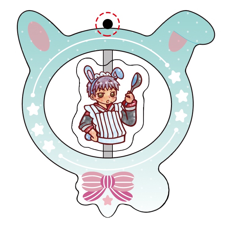 【SD】猫耳・うさ耳ジャージメイド三井のくるくるアクキー