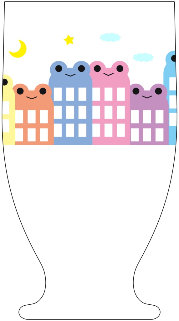 カエルビルディンググラス