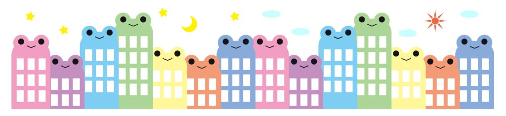 カエルビルディンググラス