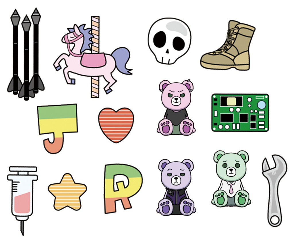 【JR】シャカシャカアクリル小パーツ