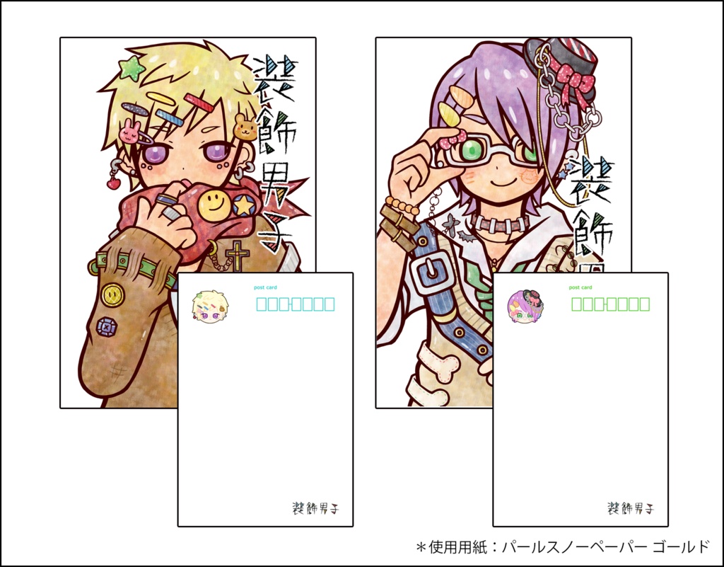 【装飾男子】ポストカード