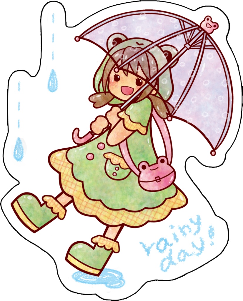 【カエル】ガマちゃんステッカー2種