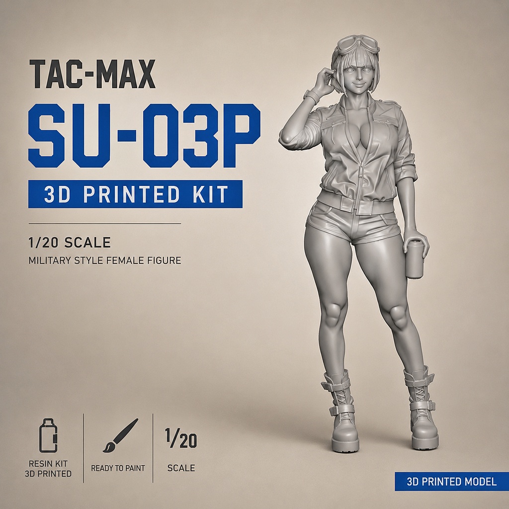 TAC-MAX SU-03P / ミリタリースタイル女性フィギュア２体セット　[3Dプリント品]　