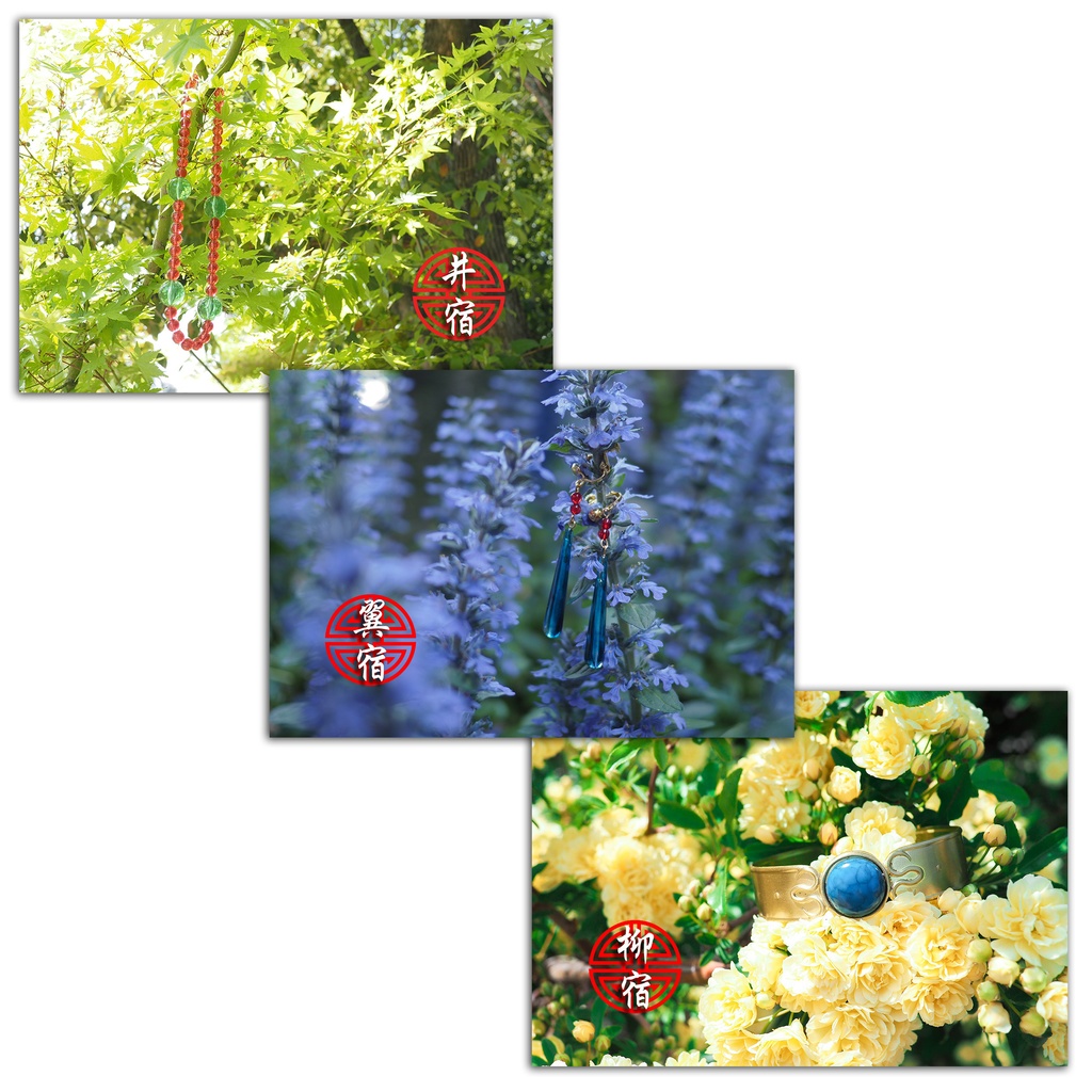 柳宿・翼宿・井宿アクセサリー写真