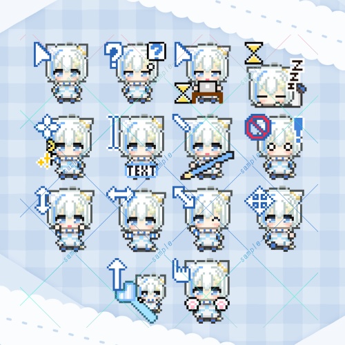 【御子柴える】アニメーション付きマウスカーソル