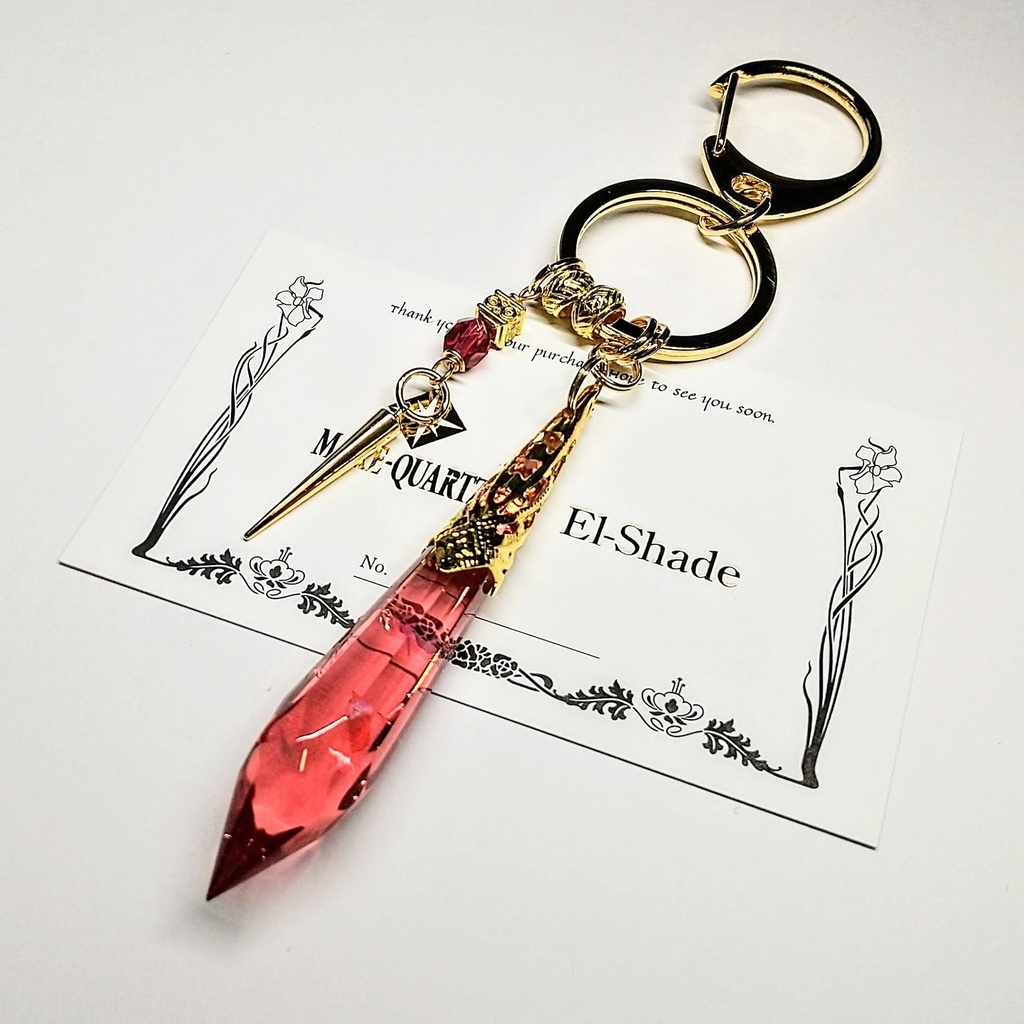 【推し色鉱石レジン・選択型オーダー】チェーンネックレス・本革紐ペンダント【鹿革】・バッグチャーム【メイクォーツ】