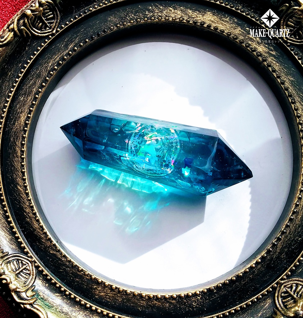 【特大鉱石オーダー・推し色鉱石レジン】置き型クリスタル・オルゴナイト可能【メイクォーツ】