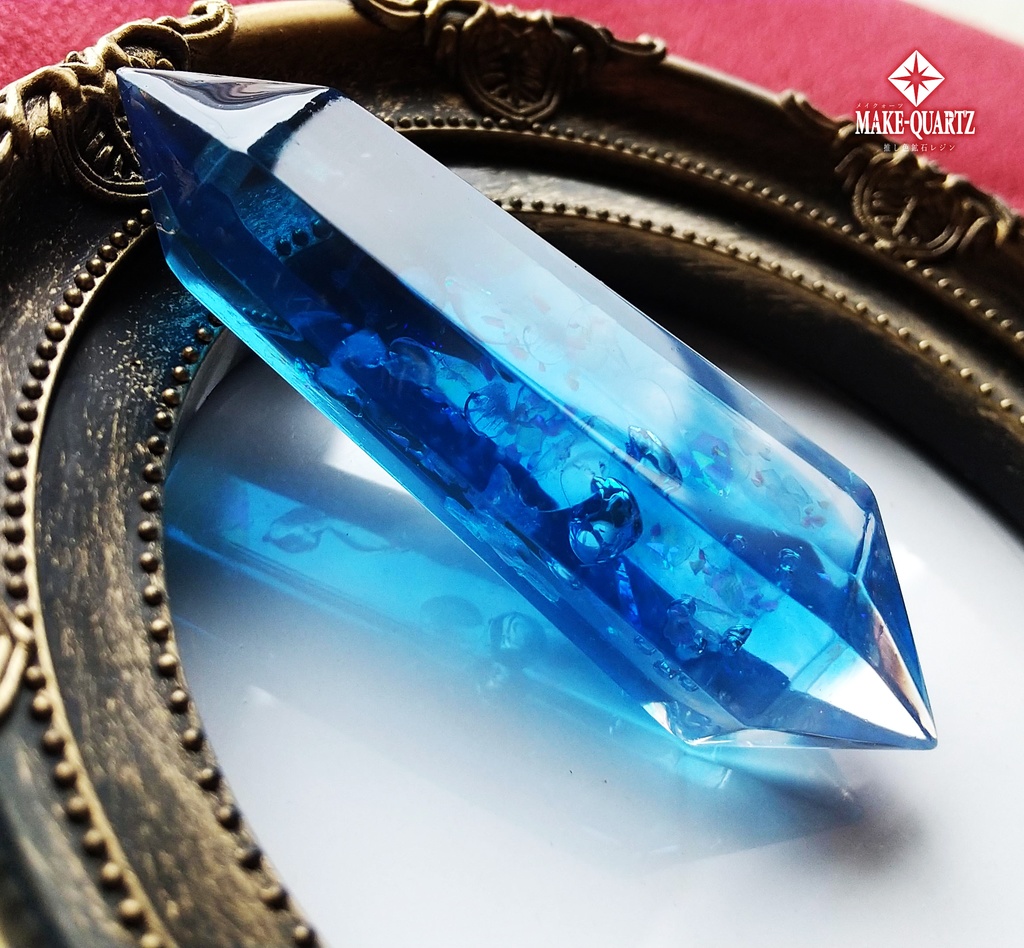 【特大鉱石オーダー・推し色鉱石レジン】置き型クリスタル・オルゴナイト可能【メイクォーツ】