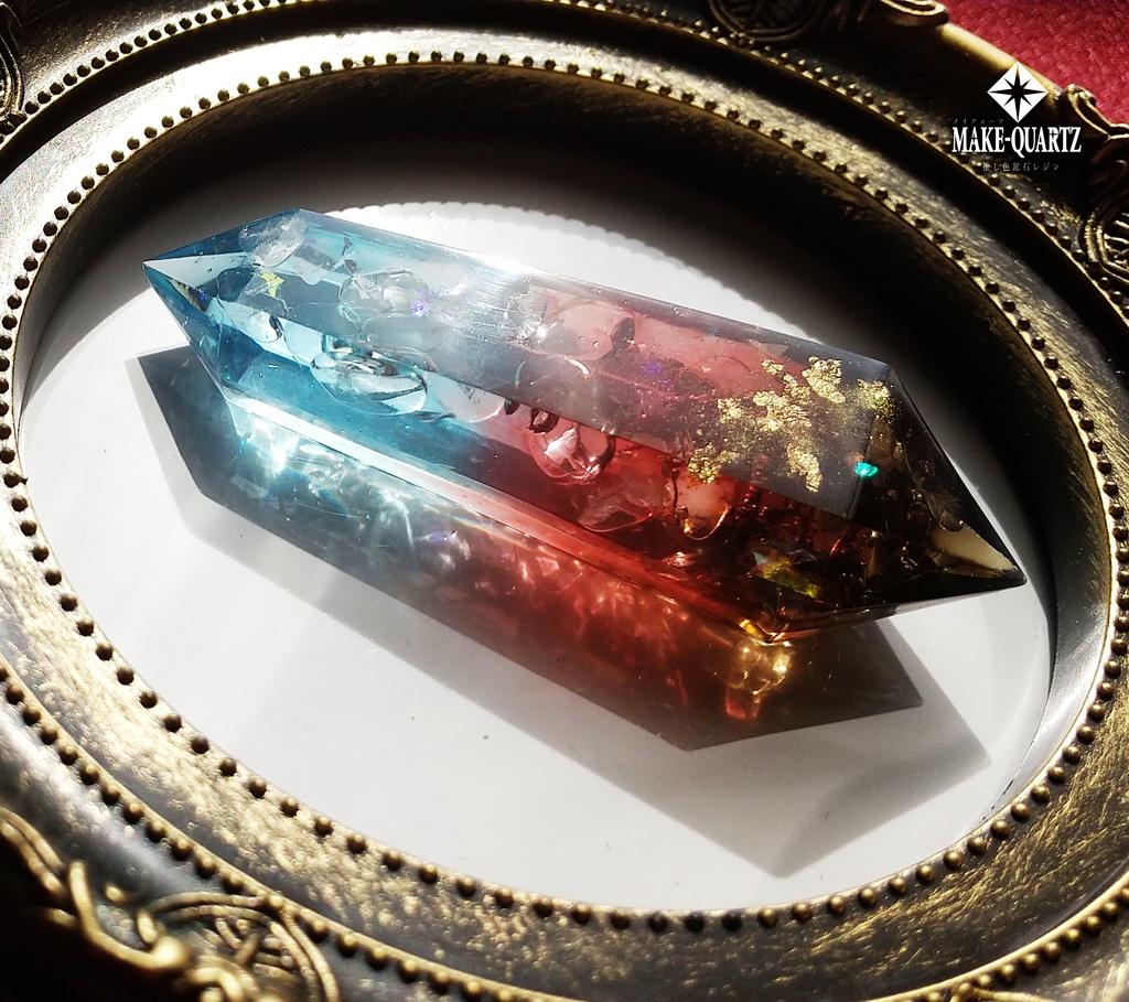 【特大鉱石オーダー・推し色鉱石レジン】置き型クリスタル・オルゴナイト可能【メイクォーツ】