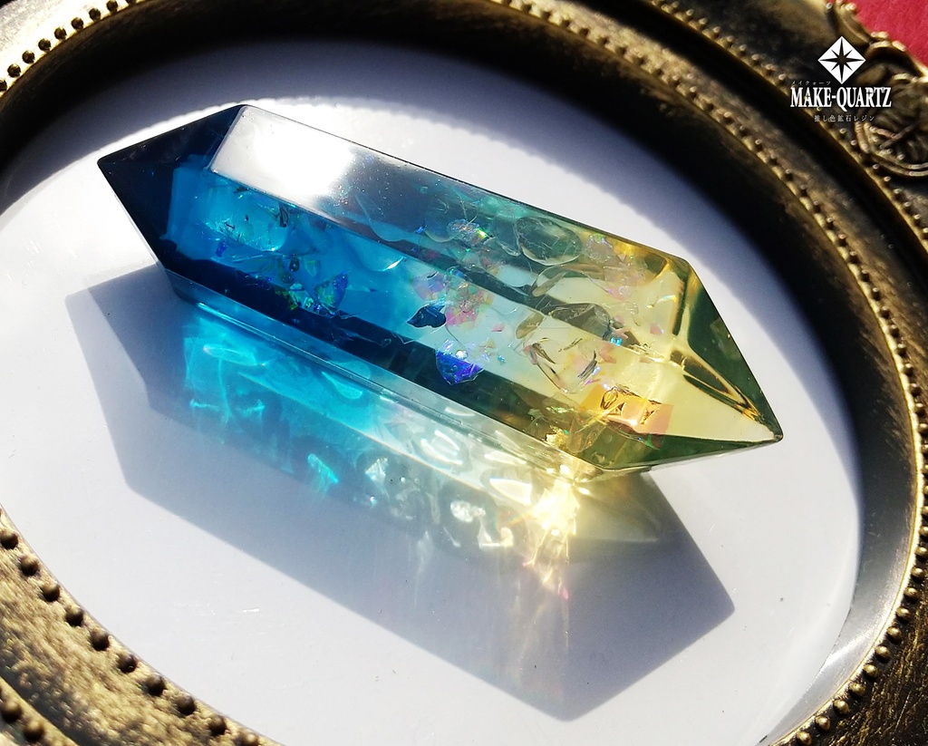 【特大鉱石オーダー・推し色鉱石レジン】置き型クリスタル・オルゴナイト可能【メイクォーツ】