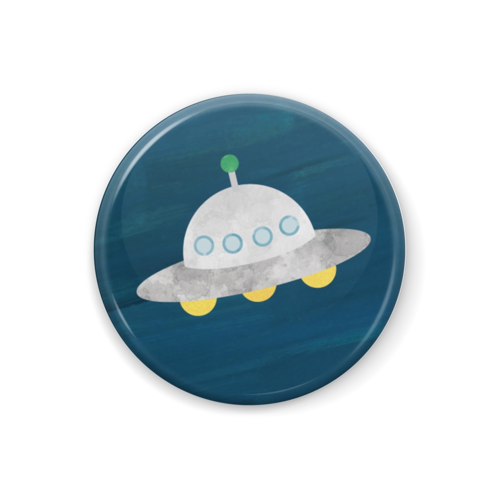 UFO缶バッチ（宇宙はっけん隊）