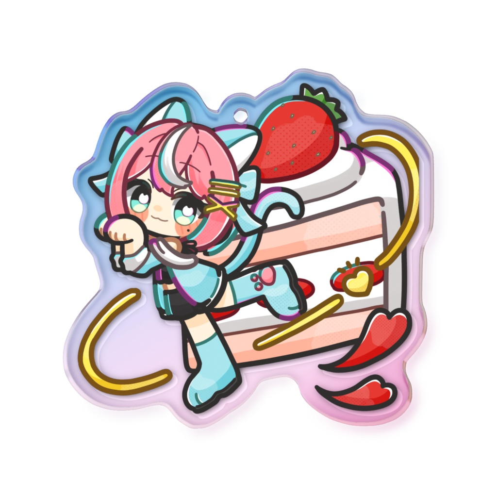 あすねこアニバーサリー☆オーロラキーホルダー