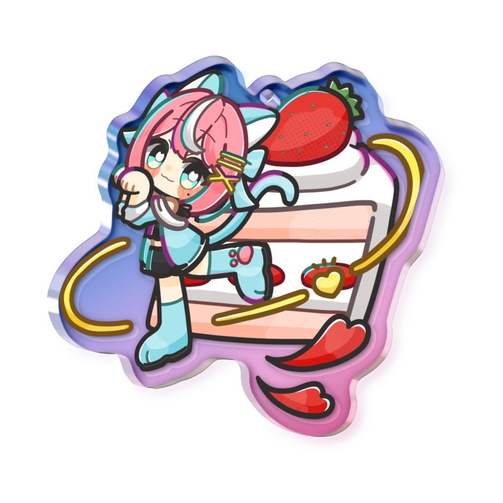 あすねこアニバーサリー☆オーロラキーホルダー