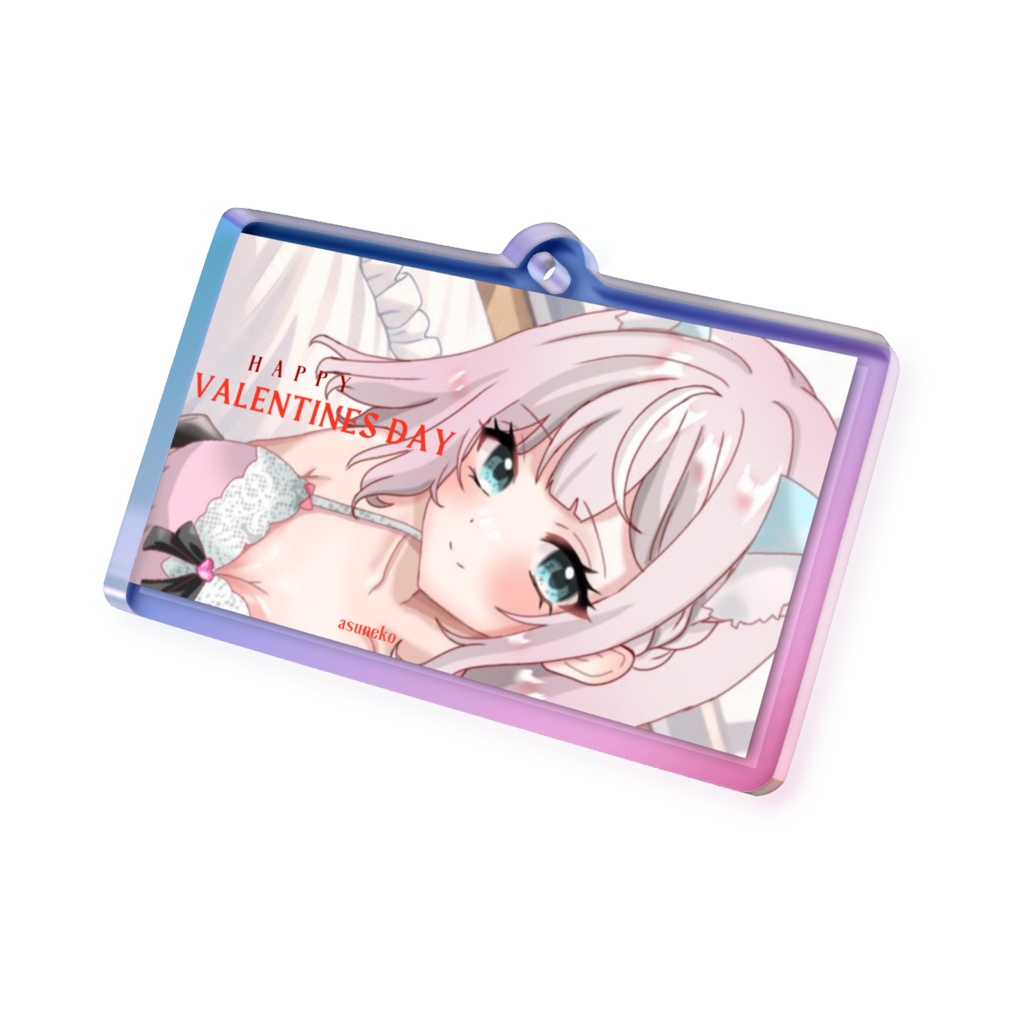 バレンタイン♡オーロラアクリルキーホルダー