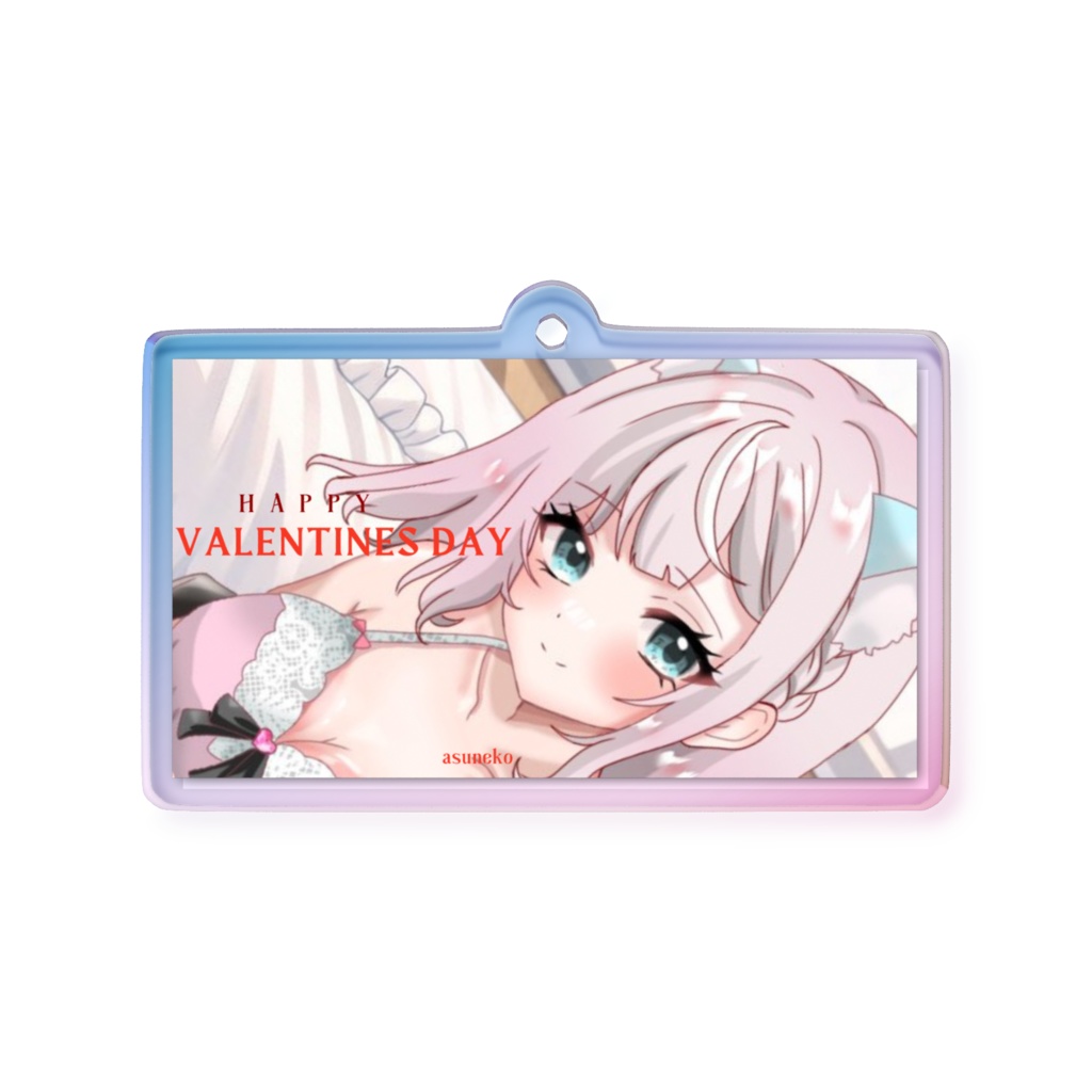 バレンタイン♡オーロラアクリルキーホルダー